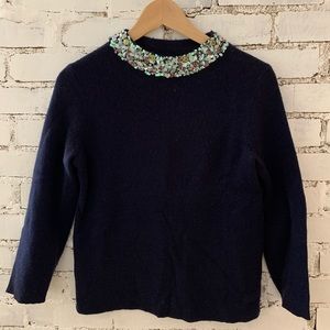 J.Crew Sequin Mock-neck sweater